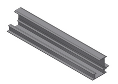 Alu inleg profiel tussen H30mm L=6650mm zwart