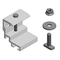 Aluminum clamp for power optimizer/micro inverter - clamp to panel 28-50mm - 721581