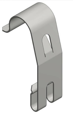 Rvs dekselklem voor draadgoot h=60mm - clip-on - 760401