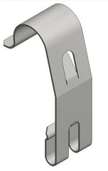 Stainless steel cover clamp for wire mesh duct h=60mm - clip-on - 760401