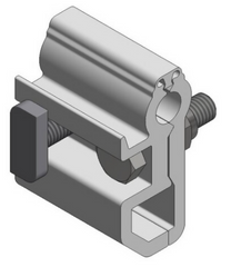 Alu felsnaadklem voor verticale montage (platte fels)