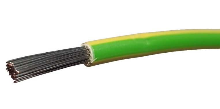 Aardedraad B2CA 6mm² H07Z1-K groen/geel vertind 100m