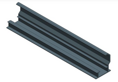 Alu inleg profiel onder H35 L=6650 zwart