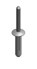 Alu popnagel 6,3x23,4mm - met neopreen ring - voor trapezium