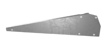FlatFix Fusion Wind Deflector Right with base profile 940mm 1007225 