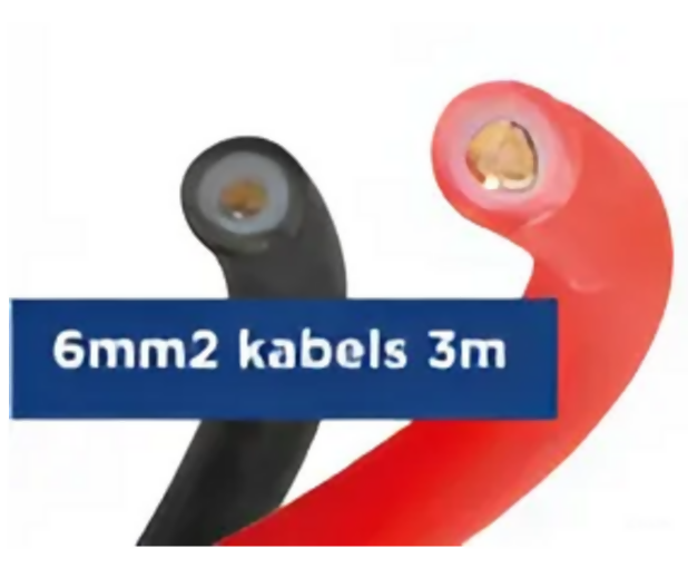 BAT-CABLESET-HV Batterij Accessoire Hoog Voltage HV kabelset 6mm2, Rood en Zwart 3 meter Libra-3mtrRZ