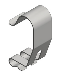 Rvs dekselklem draadgoot h=35 clip-on