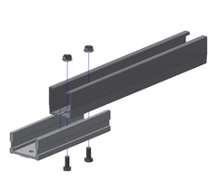 Verlengset zonneschans - paneelbreedte 1065-1134mm