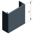 VDV721595030ZW Van der Valk 721595030ZW Geanodiseerde eindkap 30 mm tbv paneelklem ZW 721595030ZW