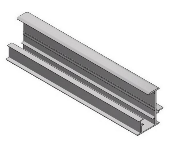 VDV700304006650 Van der Valk 700304006650 Alu inleg profiel MIDDEN H40mm L6650mm 700304006650