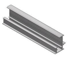 VDV700304006650 Van der Valk 700304006650 Alu inlay profile MIDDLE H40mm L6650mm 700304006650