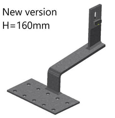 Verz Strongline Heavy Duty roof hook - twist + hammer head bolt + collar knurled nut - 747839