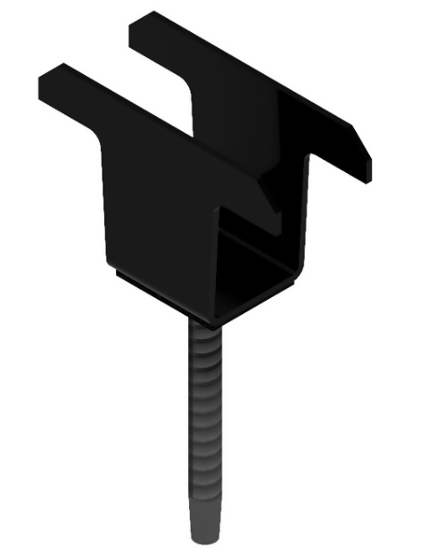 GSE-ART105904 GSE ART105904 Dubbele klem H16, Staal Zwart, inclusief EPDM Wedge ART105904