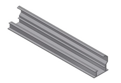 Alu inleg profiel onder H30mm L=6650mm