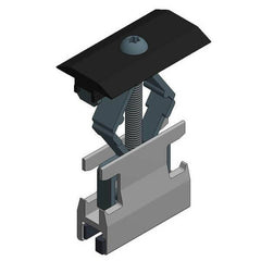 Van der Valk aluminum intermediate clamp for Side+ profile T30 clamping range 28-50mm. Color black
