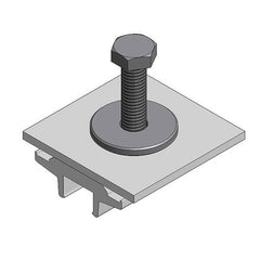 Aluminum clamp for power optimizer/micro inverter - for side++ and trapezium profile - 774223