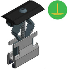 Aluminum intermediate clamp for aluminum profile - T30 - clamping range 28-50mm - black - 721550ZW