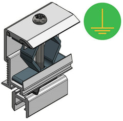 Aluminum end clamp for aluminum profile - T30 - clamping range 28-50mm - 721552